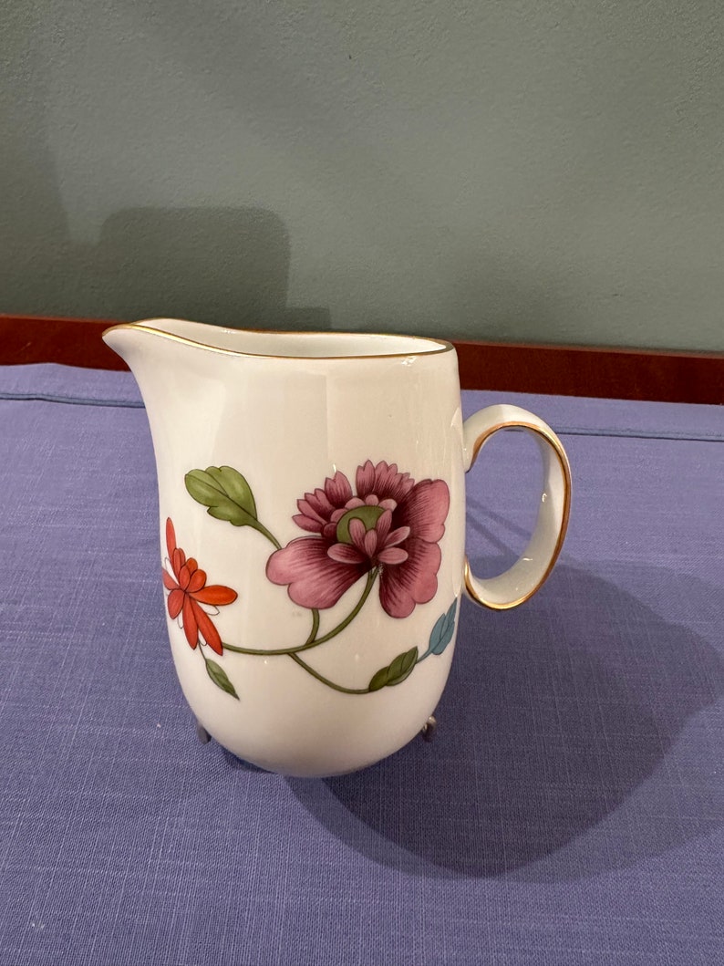 Royal Worcester Astley Porcelain floral Pitcher Creamer. zdjęcie 4