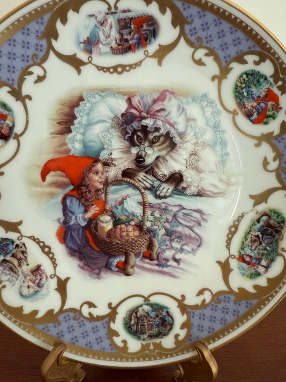 Vintage Limoges France “little Red Riding Hood” Collector's Plate