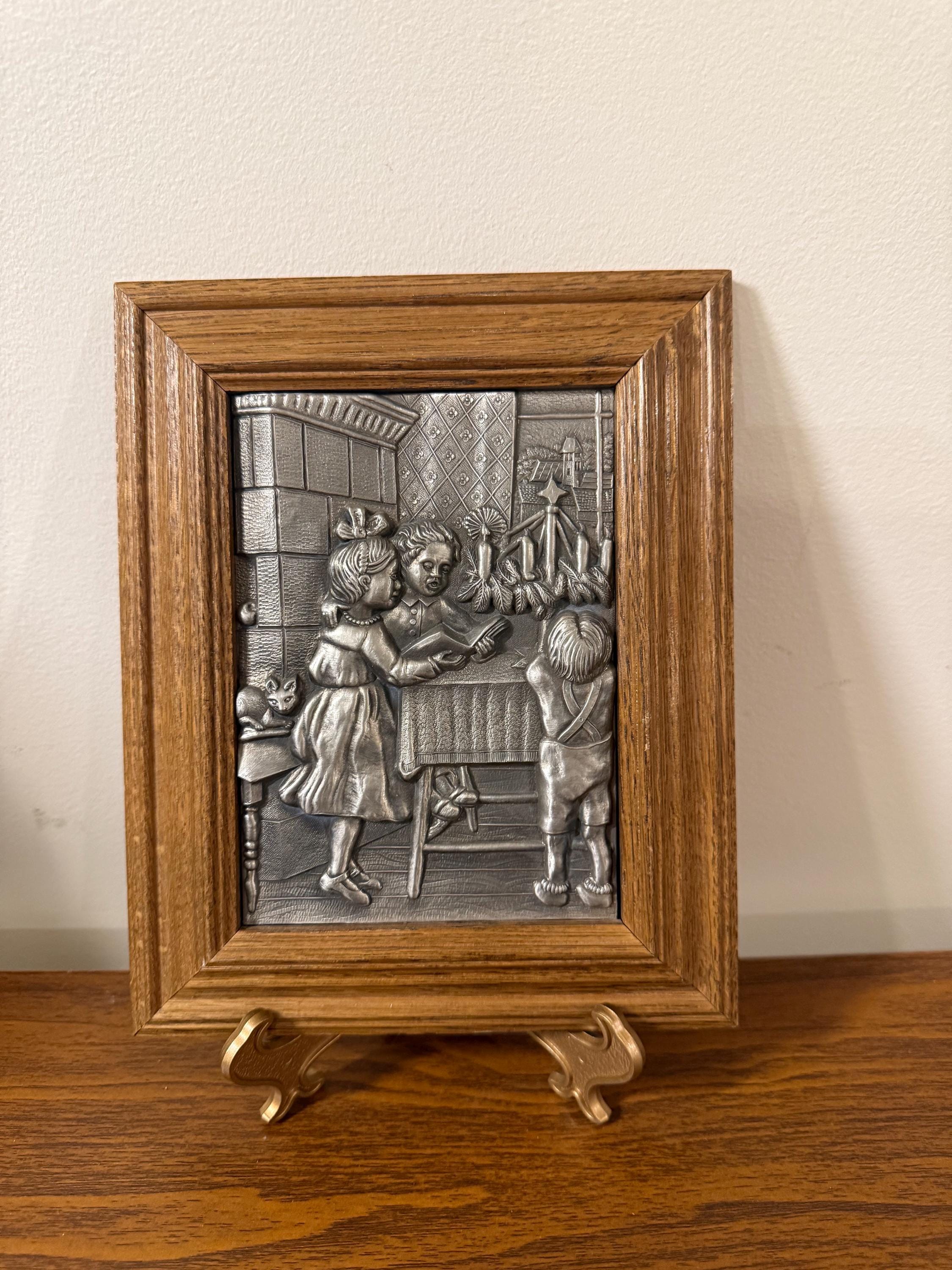Vintage Handcrafted Framed Frieling-zinn Germany 95 % Pewter Wall