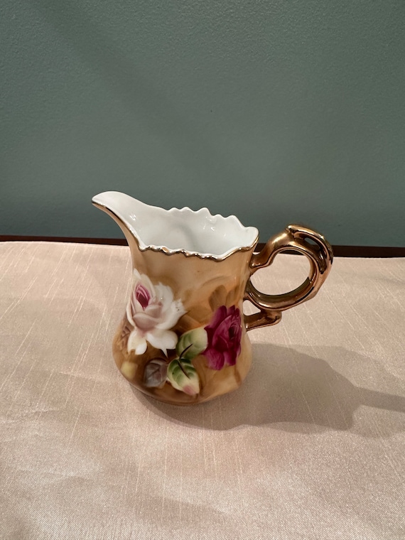 Lefton 1867 Creamer Handpainted 24 K Gold - Etsy