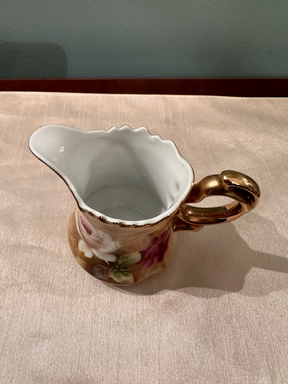 Lefton 1867 Creamer Handpainted 24 K Gold - Etsy