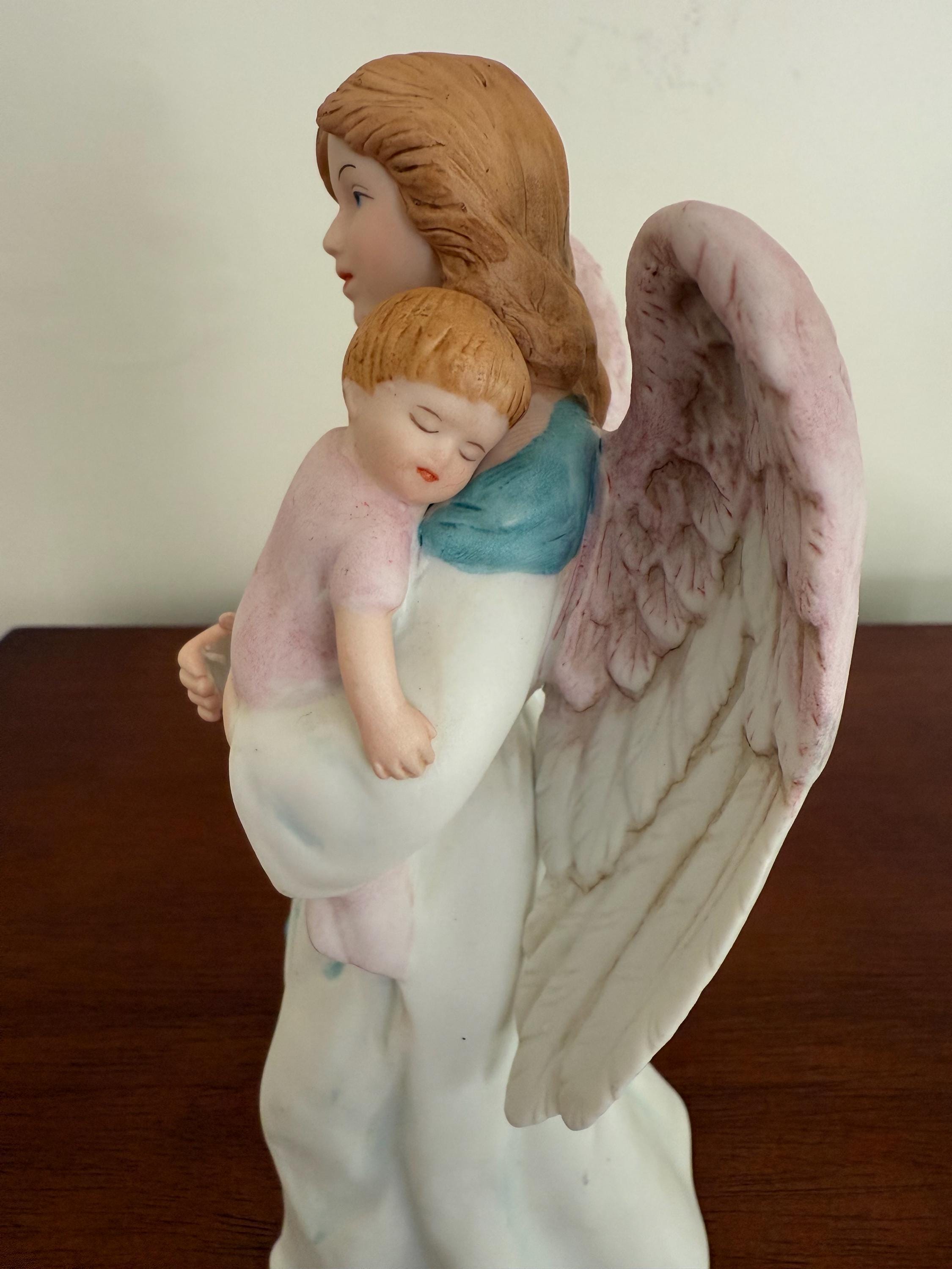 Vintage Homco Home Interiors #1434 Porcelain Guardian Angel With