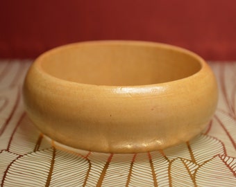 Vintage Blonde Wood Bangle Bracelet