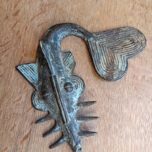 Bronze African Akon Baoule Tribal Art Sawfish Weight