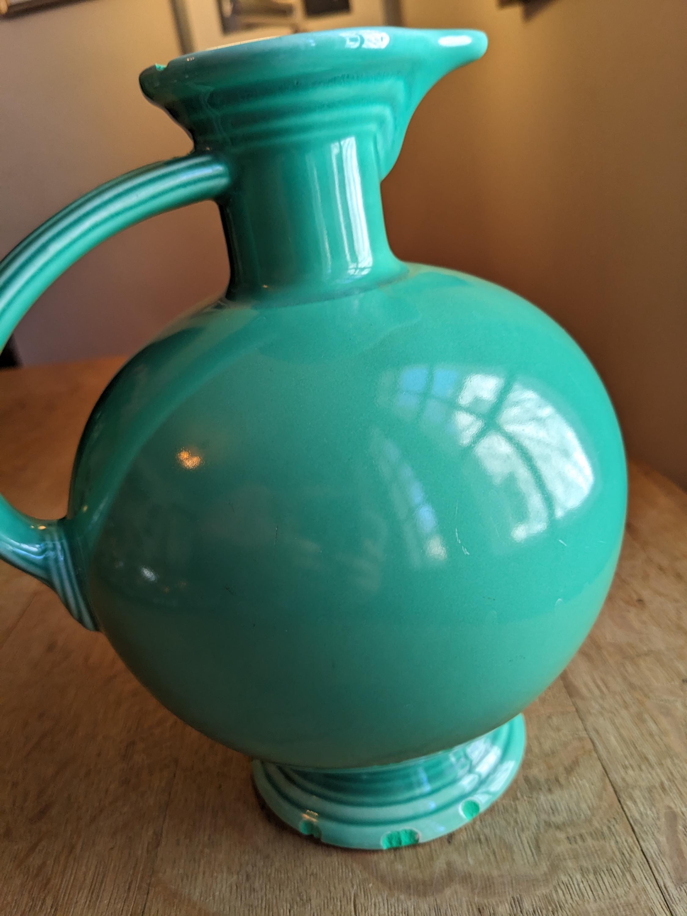 Vintage Fiesta HLC Light Green Carafe Pitcher No Lid