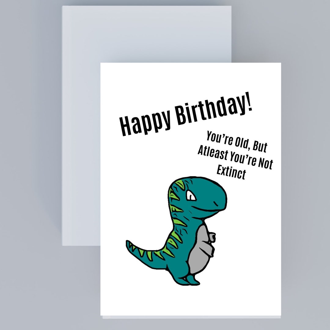 Birthday Card Dinosaur Printable