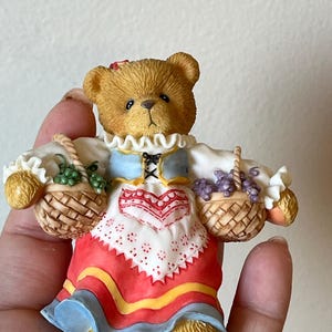 Cherished Teddies Sophia Italy Bear Figurine Enesco Gift, Collectible Figurine, Teddy Bear Decor, Gift for Her, Vintage Style