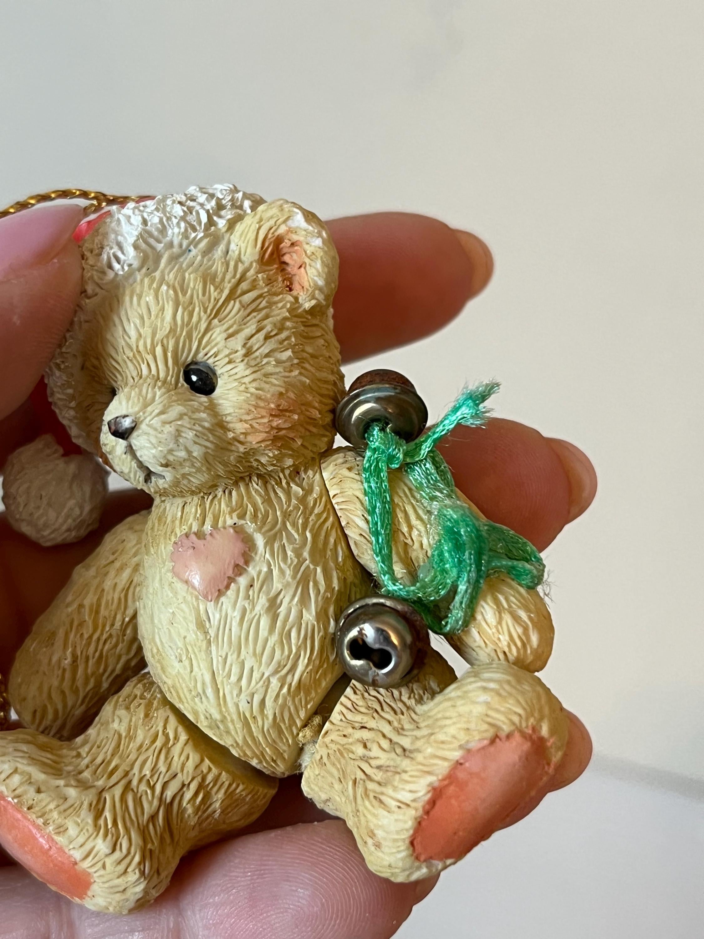 Cherished Teddies Santa Cap Bear Ornament, Christmas Bear Figurine