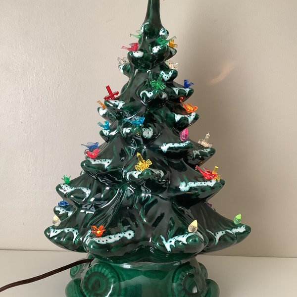 Vintage Ceramic Tree, 1980’s Christmas Tree, 17” Immaculate condition Ceramic Christmas tree, Vintage Decorations, Christmas Birthday Gift