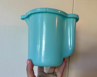 Vintage Tupperware Blue Creamer Pitcher 131-3, Retro Aqua Pastel Milk Jug with Flip Top Lid, 1970s Refrigerator Server, MCM Kitchenware Coll