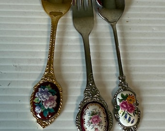 Vintage Sterling Silver 925 Serving Spoon Silverware Setting