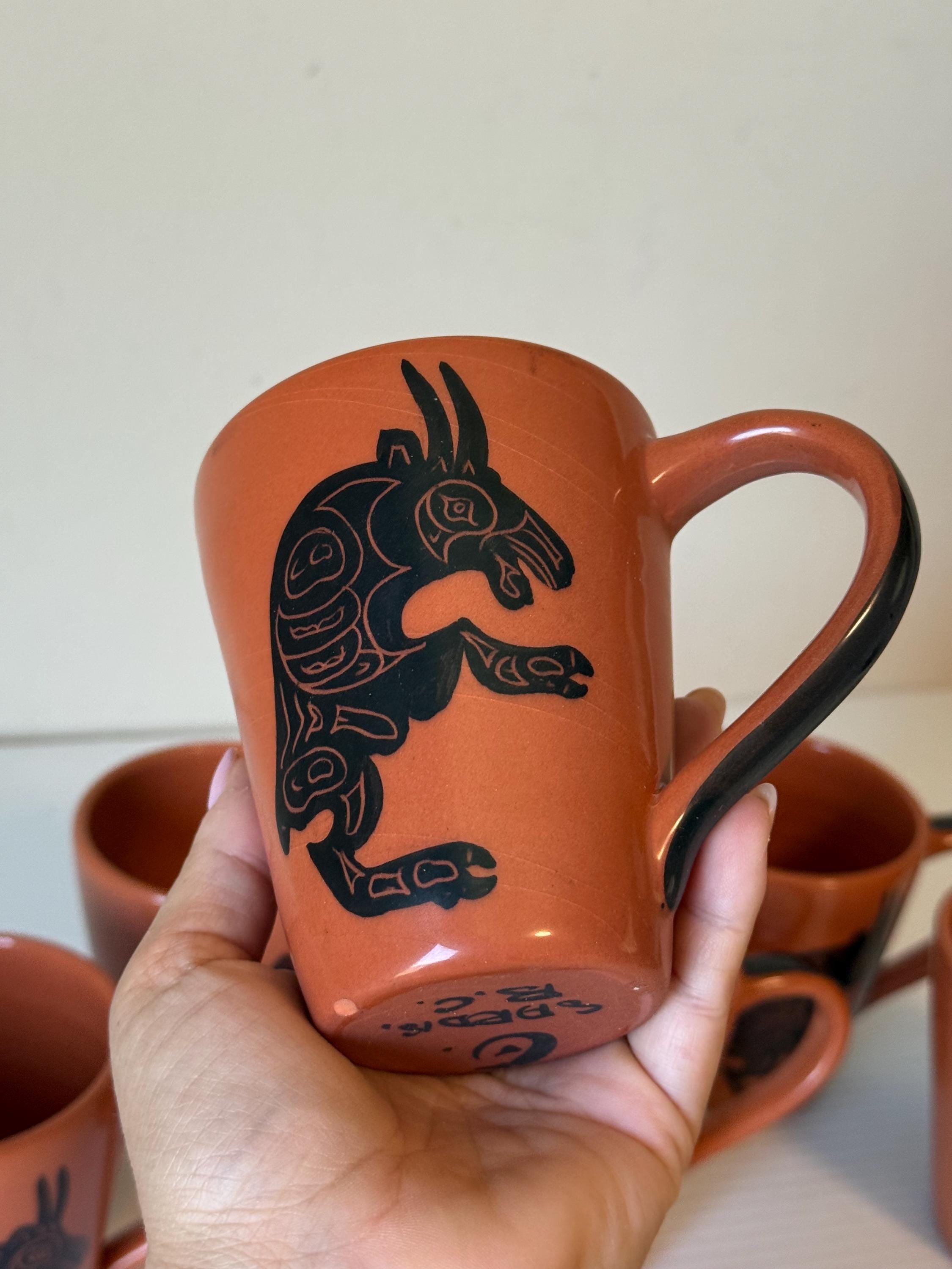 Kokopelli Terra Cotta Coffee Mugs, Native American Flute Player, BC Pottery  - Etsy