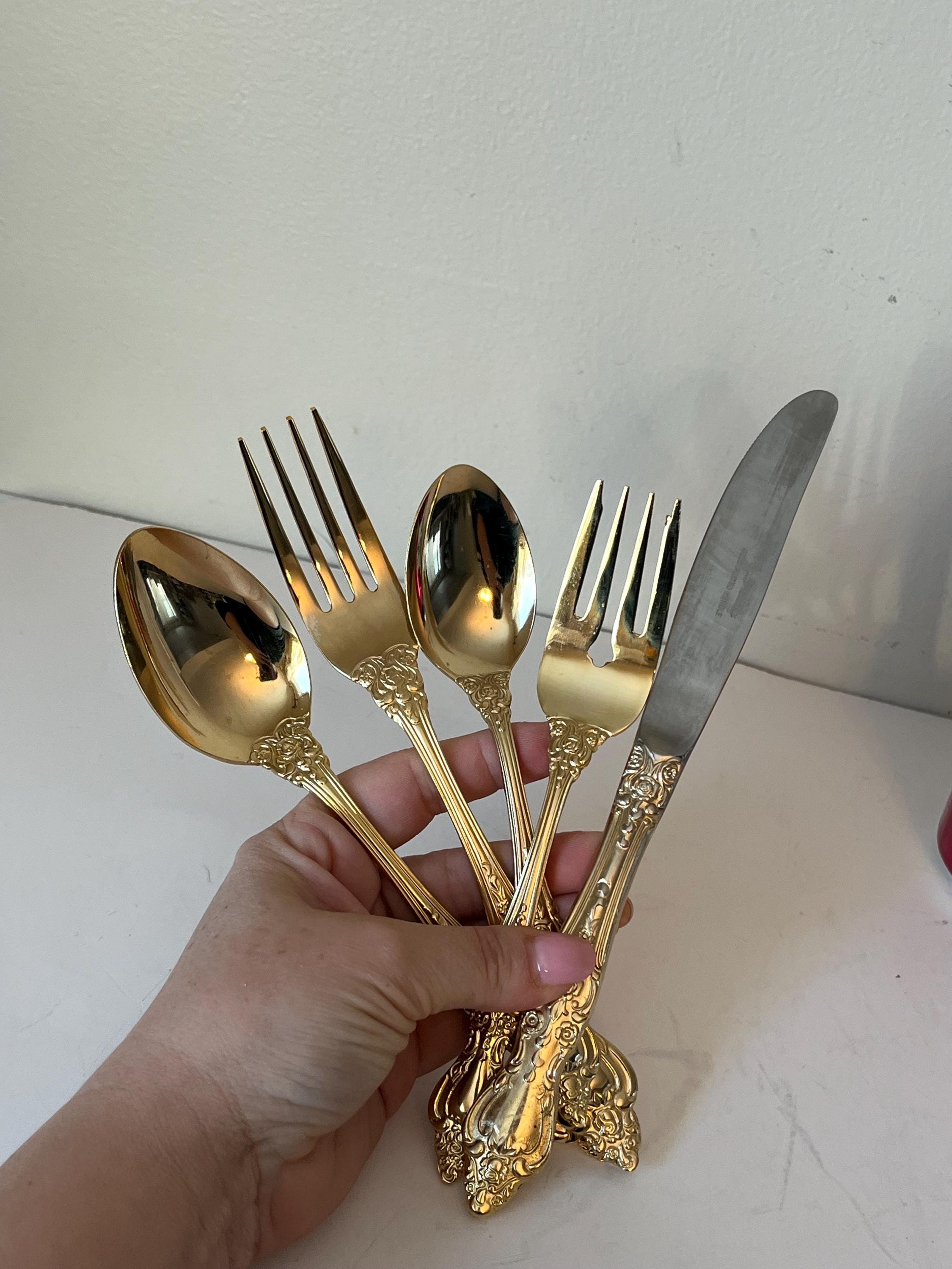 Gold Stainless Steel Japan Flatware Set - Etsy