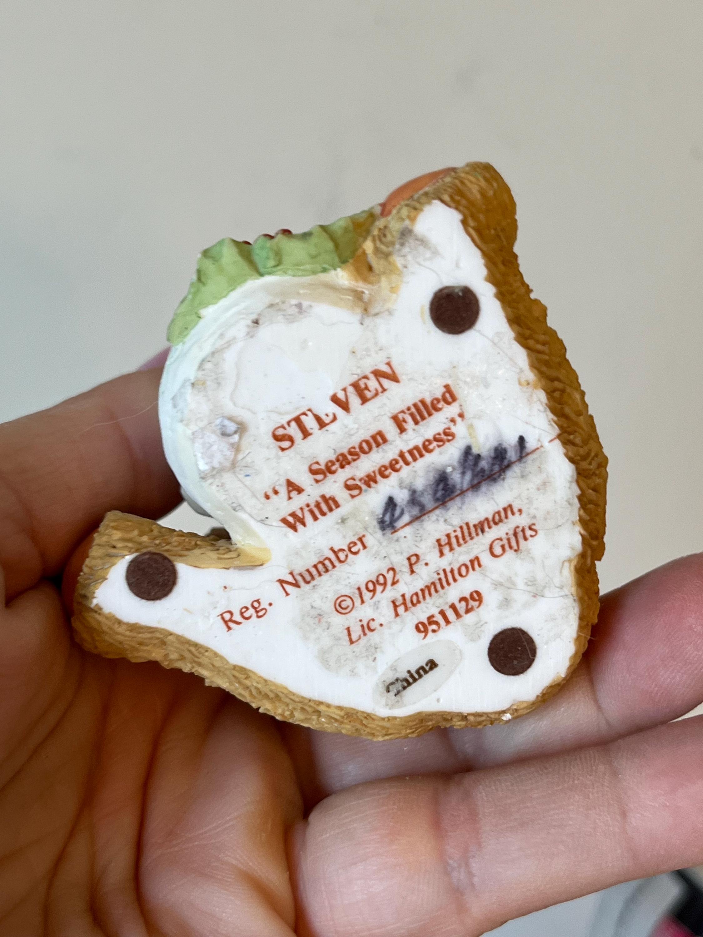 Cherished Teddies Steven Figurine 1992, Season Sweetness