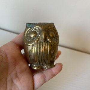 Solid Bras Owl Coin Bank (JL) Solid Bras Owl Coin Bank (JL)