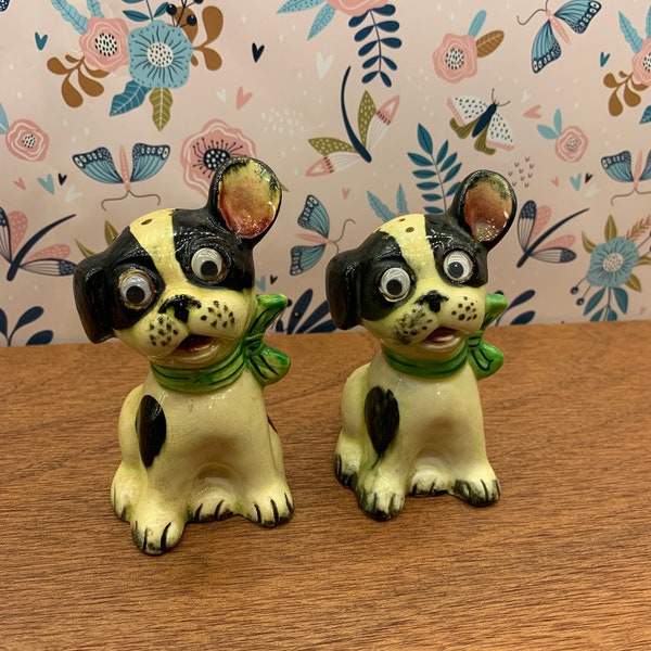 Pair S&P , Vintage , Retro, Anthromorphic , Kitchy, Salt and Pepper Shakers , Birthday, Gift, Mother Day, Christmas, Dogs, Puppies