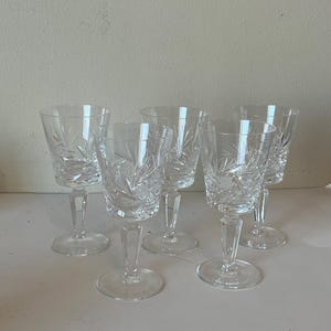 4 Vintage Pinwheel Crystal Liqueur Glasses, Crystal Stemware, Elegant Glassware, Collectible Glasses