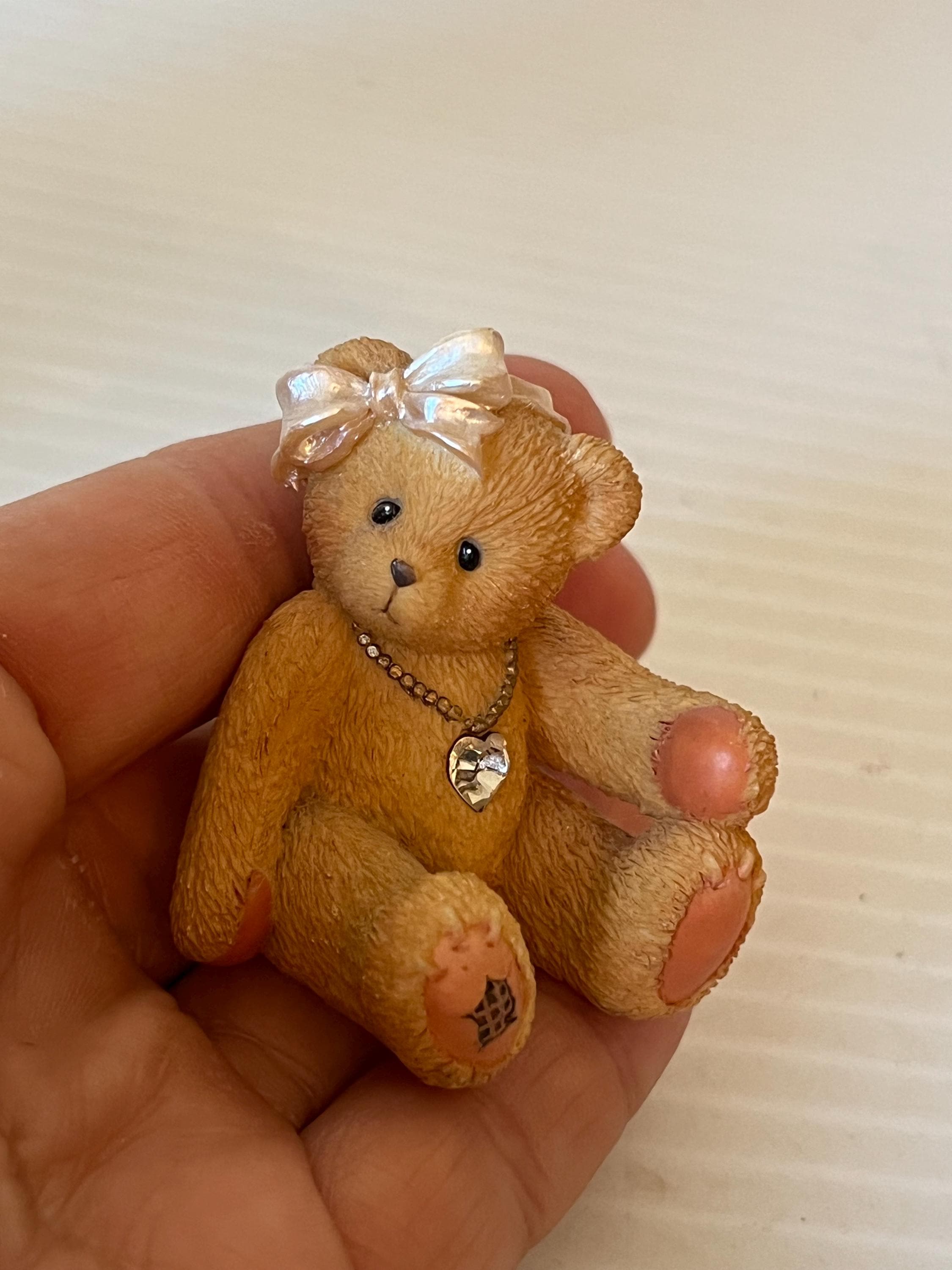 Cherished Teddies April Birthday Figurine, Enesco Collectible - Etsy