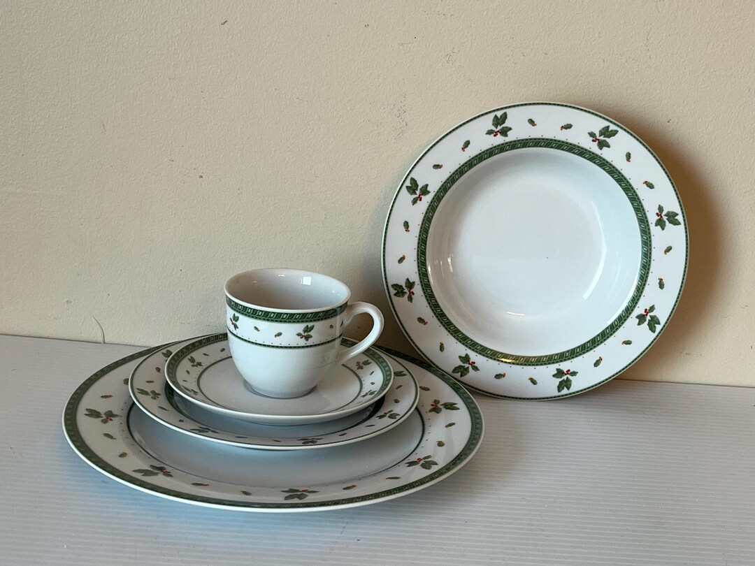 4 Place Setting Fine Porcelain Dinnerware Set