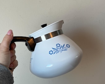 Retro Corning Ware Blue Cornflower Coffee Tea Pot with Lid, Kitchen,  Breakfast Server, Unique Gift Idea