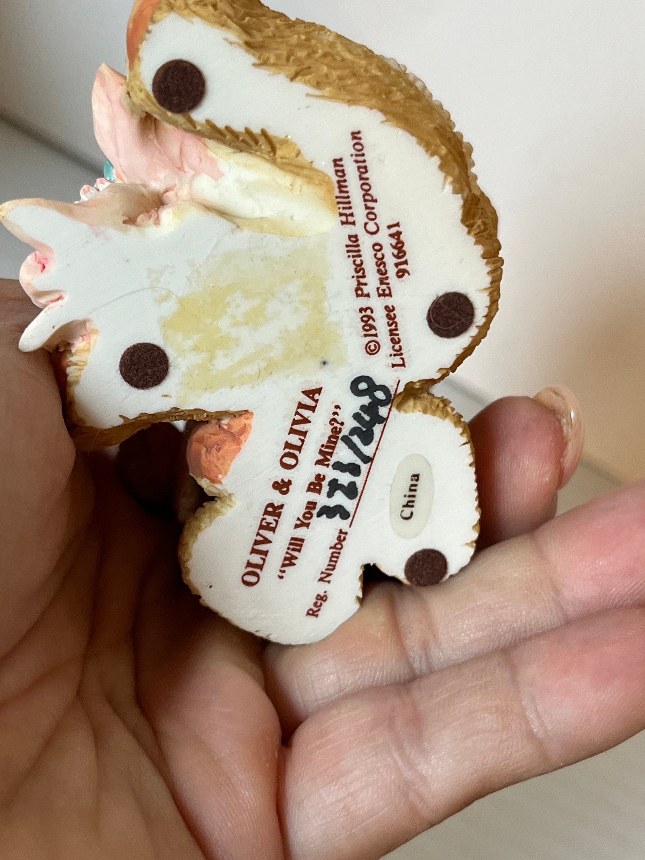 Cherished Teddies Oliver & Olivia 1994 Figurine, Collectible Gift