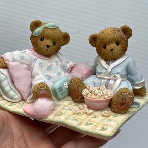 Cherished Teddies Jacie and Lissa Bear Figurines, Gift Bear for