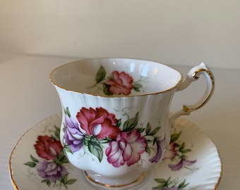 Paragon Pink Roses theekop en schotel, Fine Bone China, Engeland