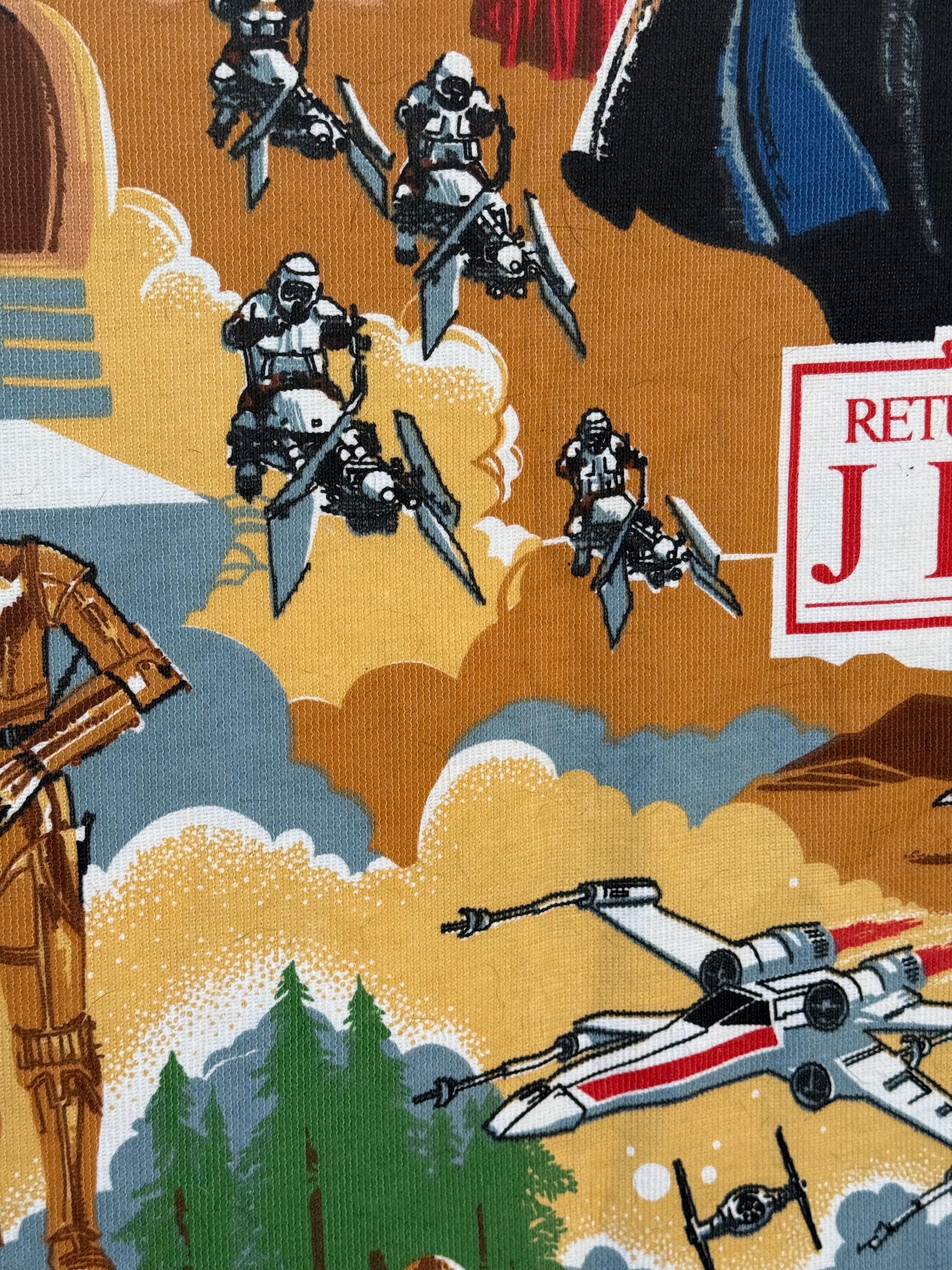Vintage Star Wars Return of the Jedi Blanket, 1983 Sci-fi Throw