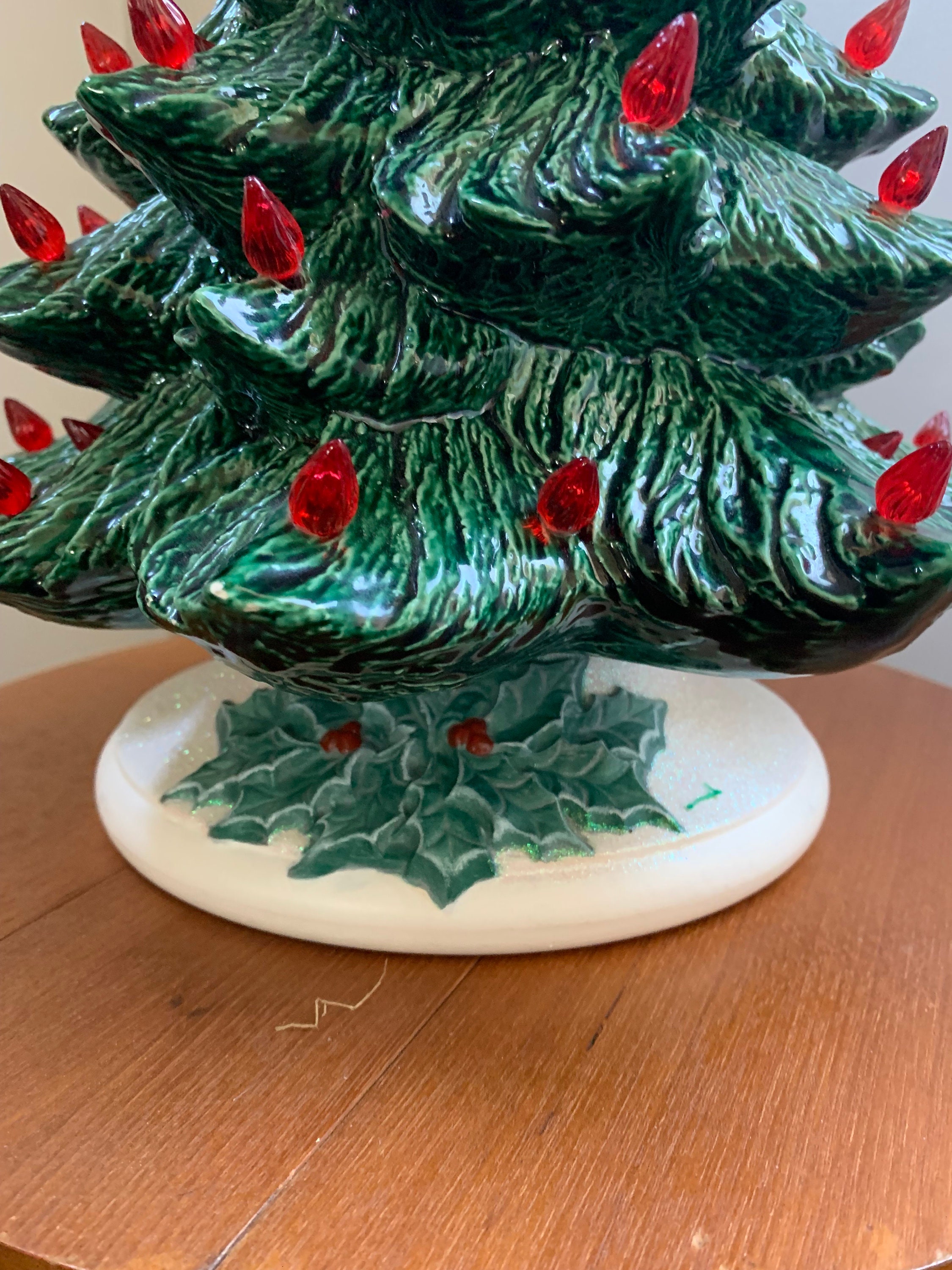 Vintage Ceramic Tree, 1970s Christmas Tree, Ceramic Christmas Tree