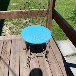 Vanity Chair Turquoise Etsy