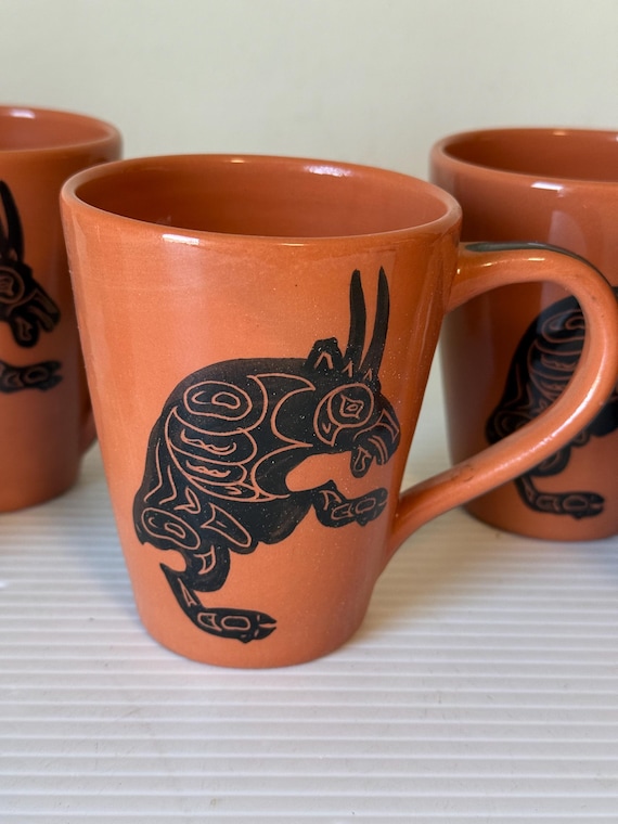 Kokopelli Terra Cotta Coffee Mugs, Native American Flute Player, BC Pottery  - Etsy
