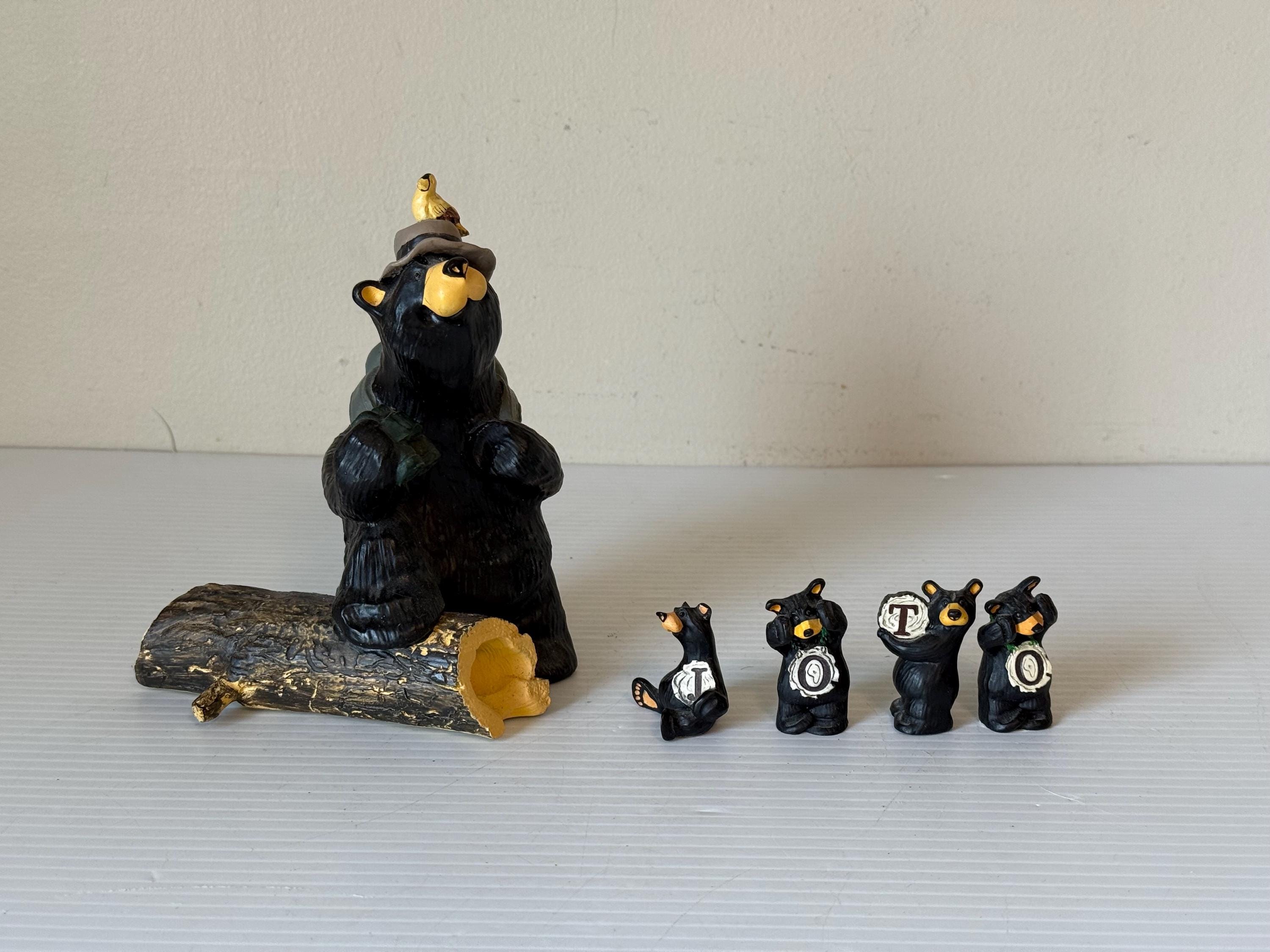 ジェフ・フレミング ビッグスカイ 手彫り木製クマ像彫刻 アンティーク 希少 Jeff Fleming Bear - Etsy