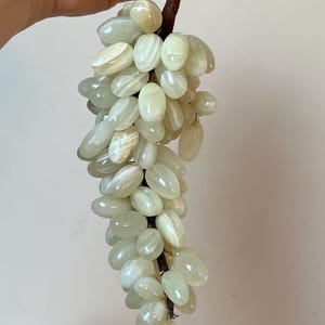 Jade Green Glass Grapes, Vintage Grape Cluster,  Home Decor, Collectible Glass Art, Display Piece