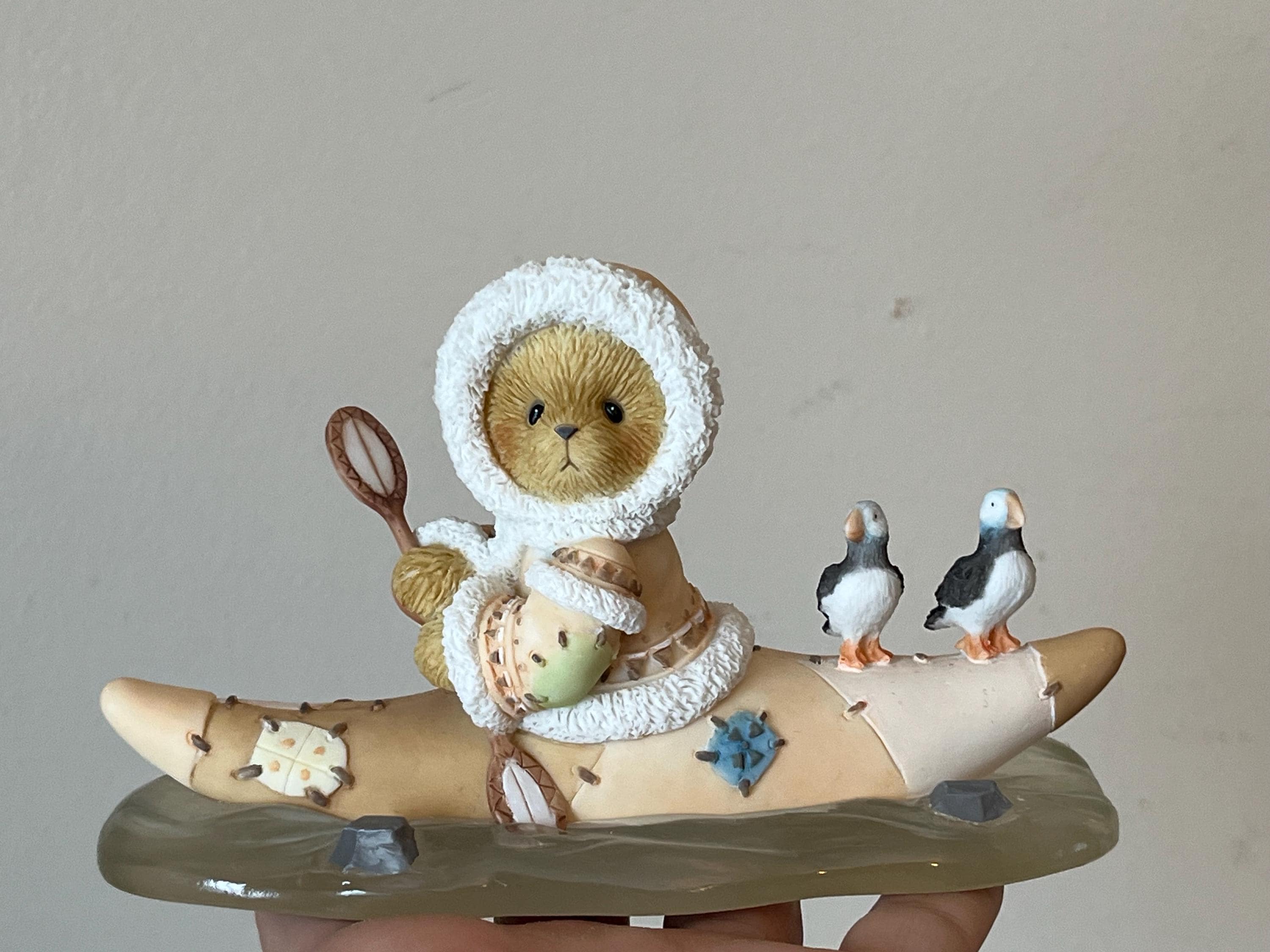 Enesco Cherished Teddies Figurine, Kirk Kayak Arctic Decor - Etsy