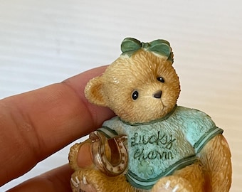Vintage geschätzte Teddies Figur, Glücksbringer Teddybär, Kinderzimmer Dekor
