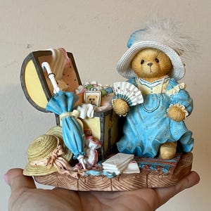 Cherished Teddies Kaitlyn Figurine, Collectible Teddy Bear, Figurine, Gift for Her, Home Decor, Vintage Collectible