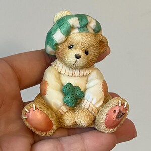 Cherished Teddies Friendship Figurine Luck Found Me A Friend, Enesco Collectible, Gift For Friend, Friendship Gift