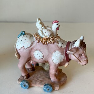 Cherished Teddies Cow Figurine, Friends Are Special, Collectible Bear, Friendship Keepsake, Gift For Figurine Lovers