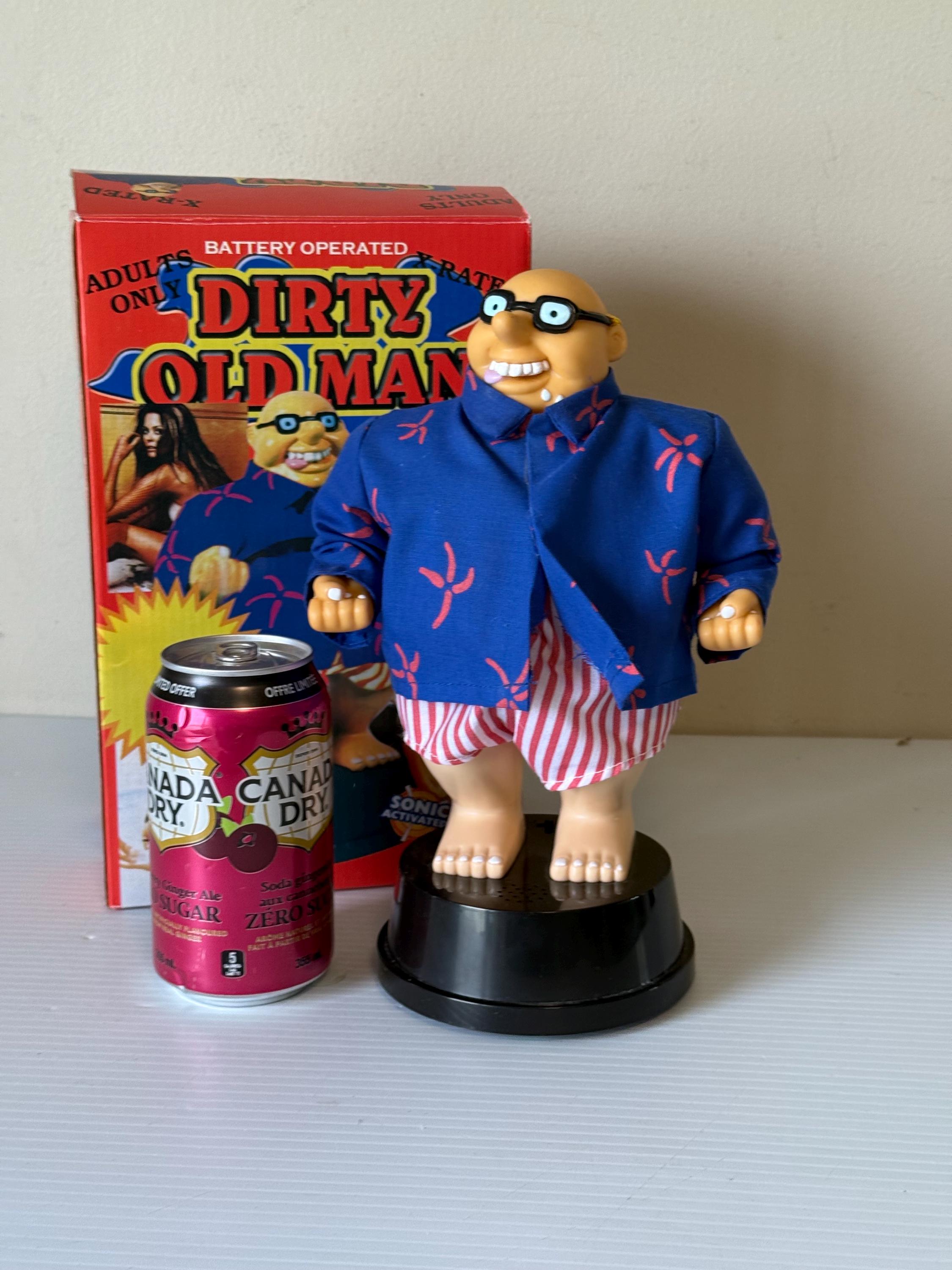 WORKING Dirty Old Man Novelty Toy, Sonic Activated Toy, Adult