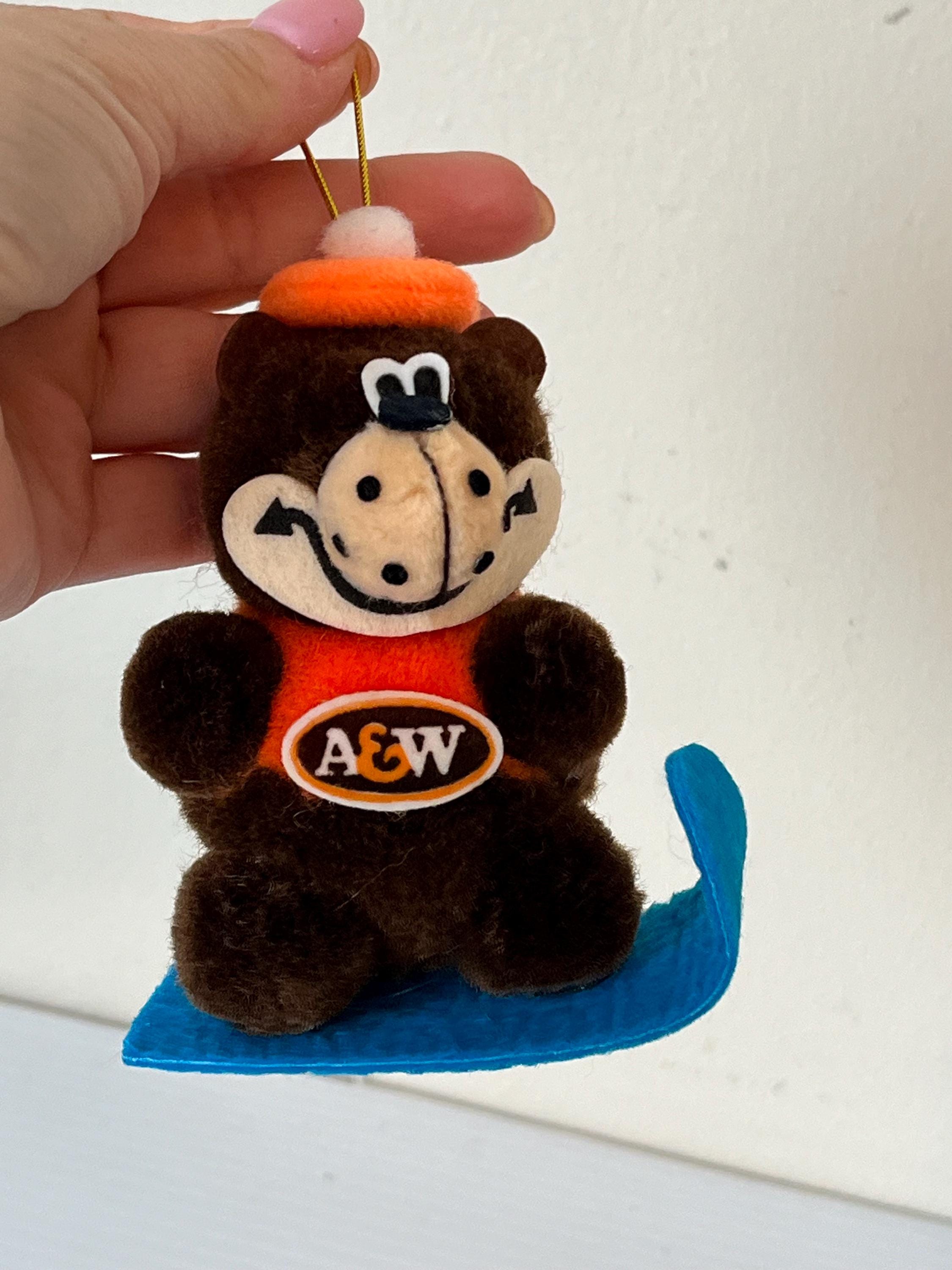 60' A&W Restaurant Bear Plush Doll 50㎝ A&W Rooty Root Beer Bear Plush 6 inch The Great Root Bear