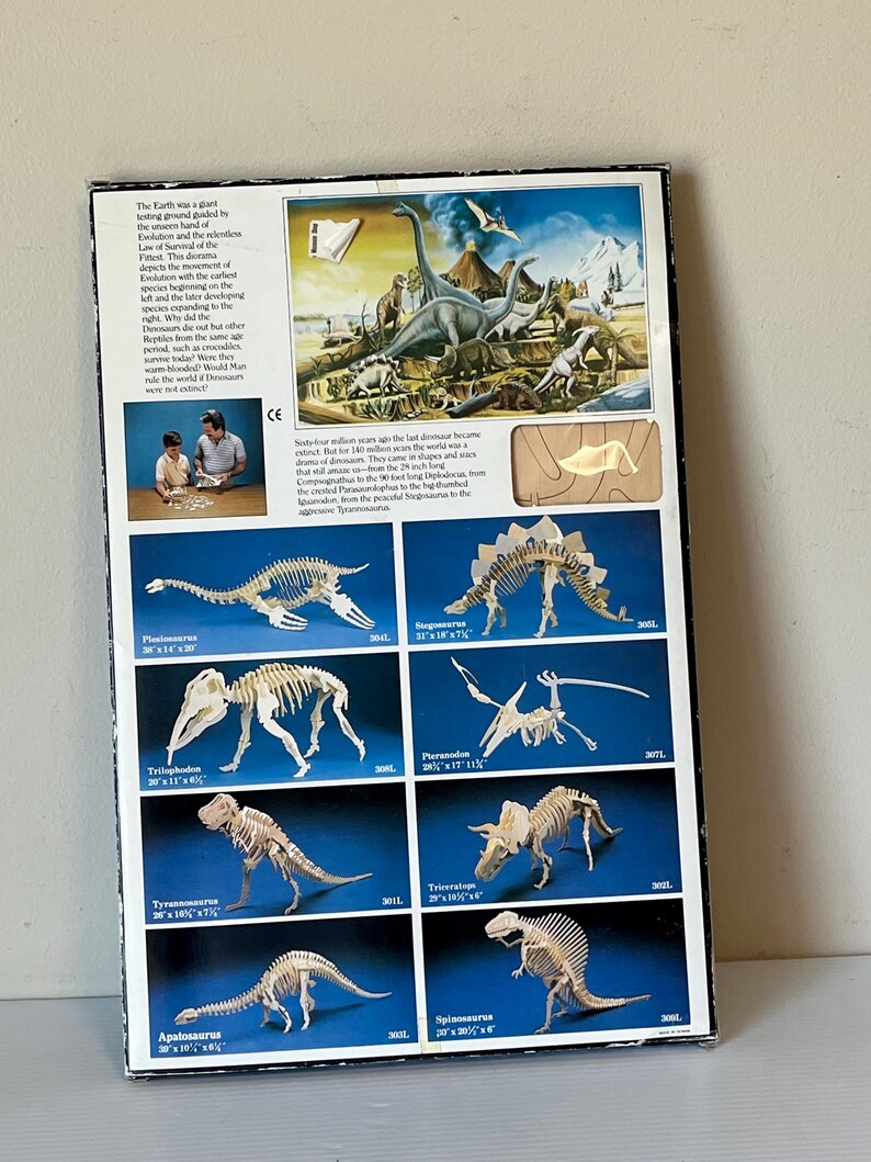 Vintage Stegosaurus Wooden Skeleton Kit, Dinosaur Model Puzzle - Etsy