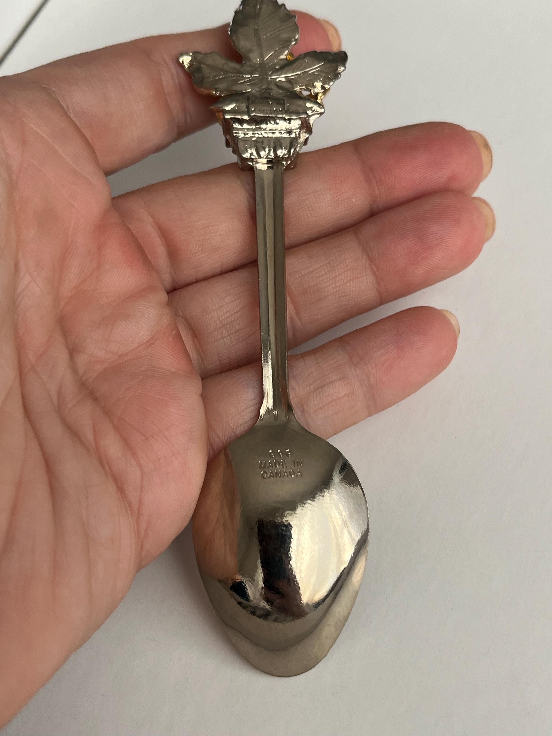 スーヴェニアスプーン アメリカ カナダ シルバー カトラリー ヴィンテージ カナダ スーベニア スプーン、旅行記念品、レトロな