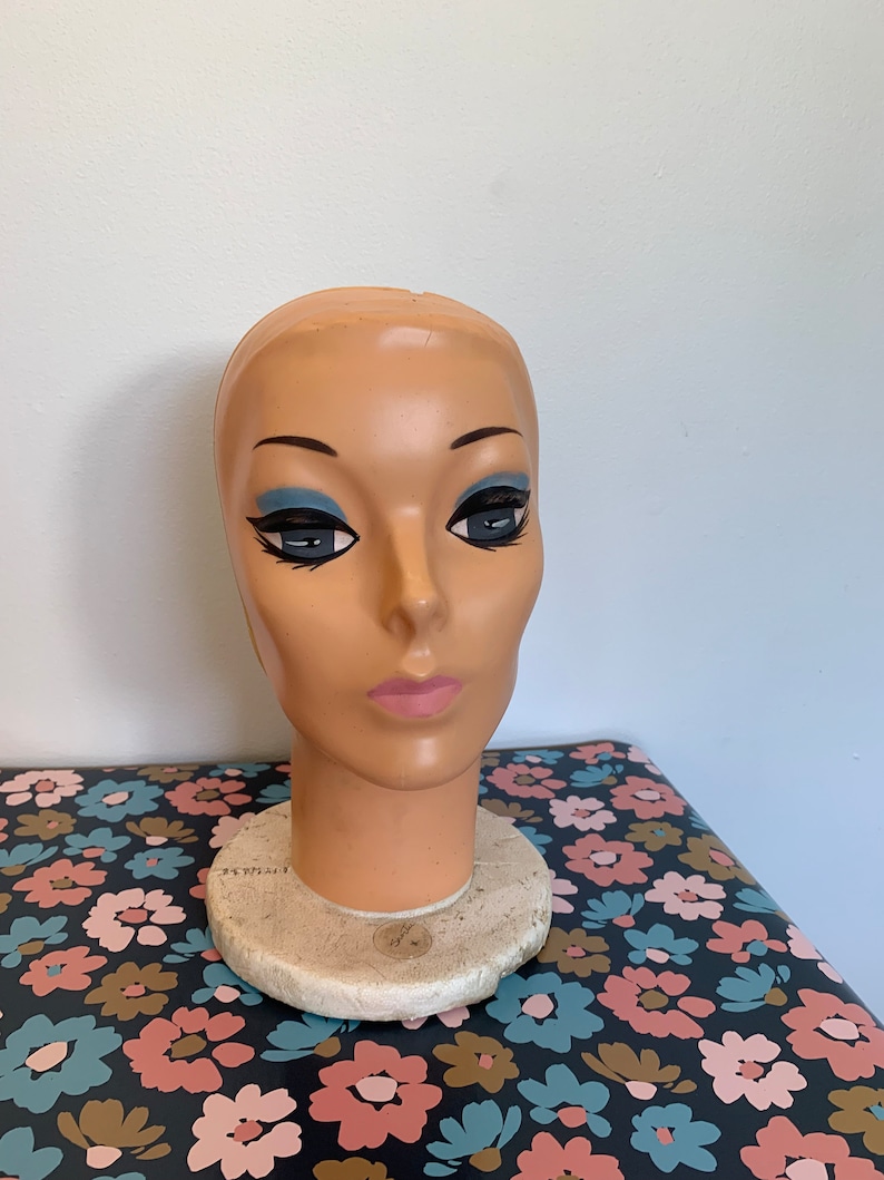 Vintage 1960's Mannequin Styrofoam & Plastic Head Wig Etsy