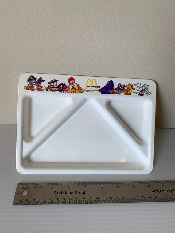 Vintage Mcdonalds Kids Plate Pair, Retro Divided Melamine Dishware