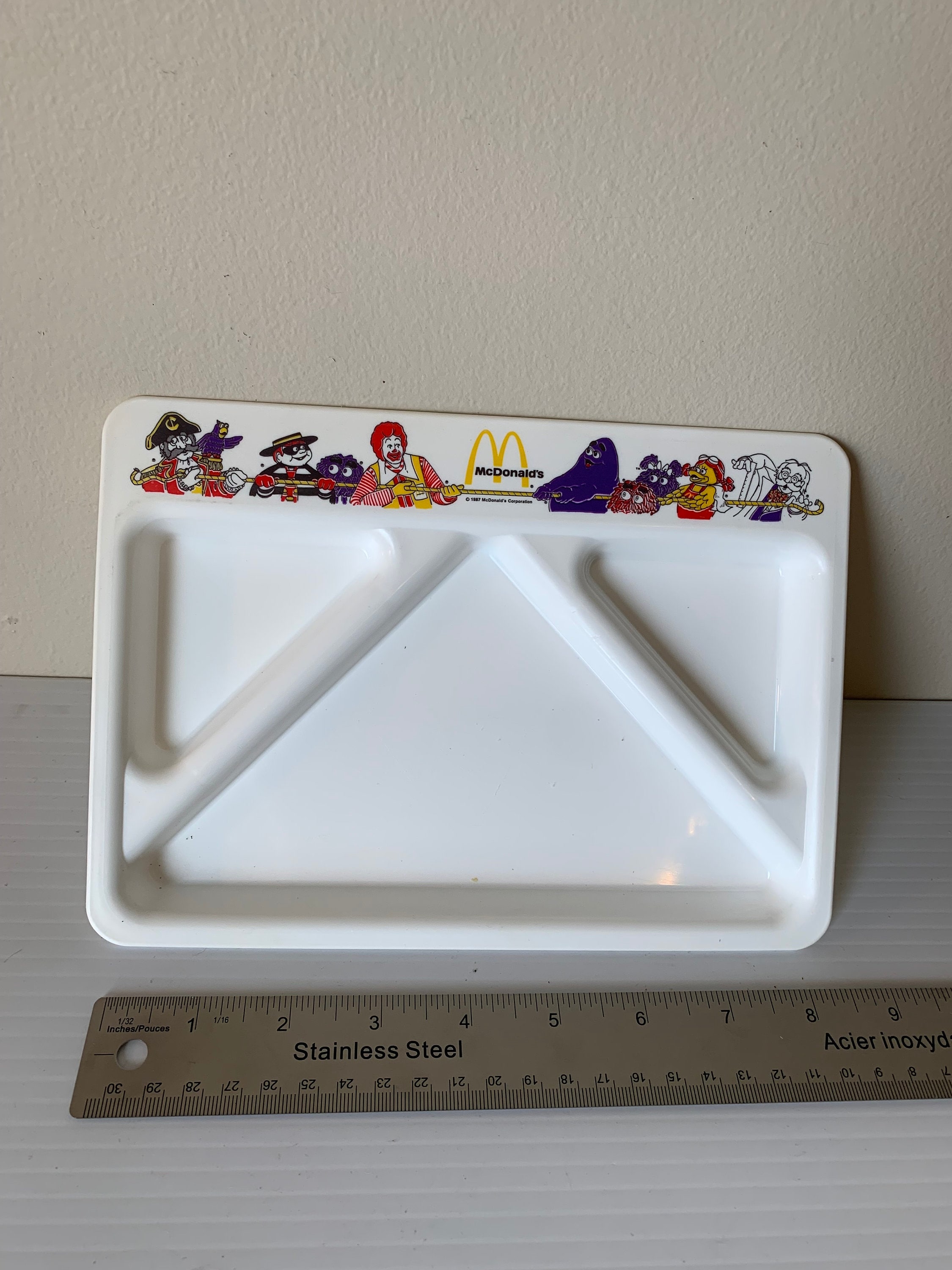 Vintage Mcdonalds Kids Plate Pair, Retro Divided Melamine Dishware