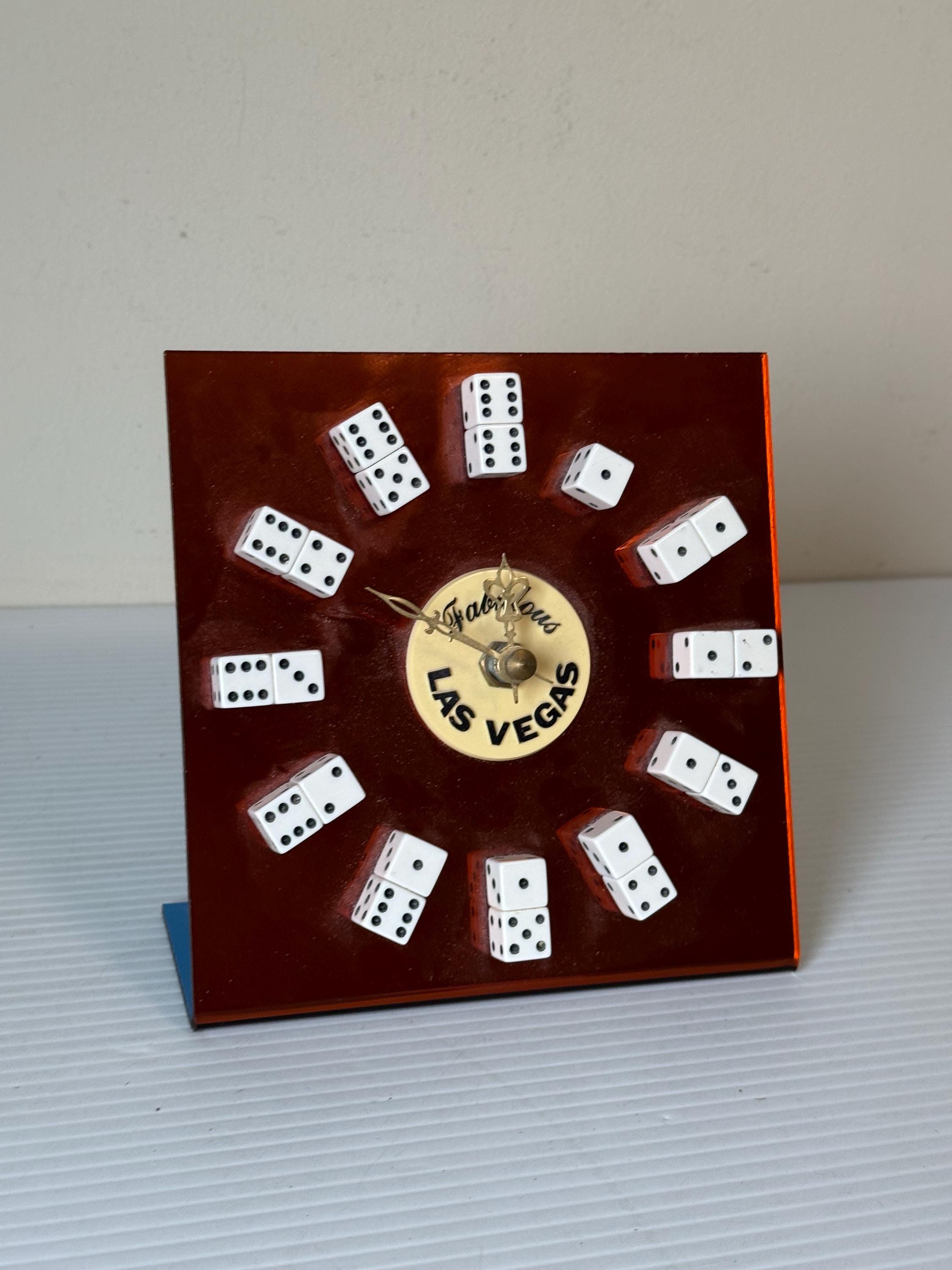 インテリア時計 Rare!90s Reno Casino Dice Tabletop Clock il_fullxfull.7073175990_sx9n.jpg