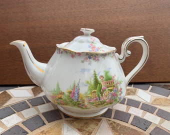 Royal Albert Kentish Rockery Teapot, Royal Albert Kentish Rockery Tea Pot, Fine Bone China Tea Pot,