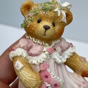Vintage Cherished Teddies Marion Enesco Figurine, Hero to My Heart Gift, Romantic Teddy Bear Collectible