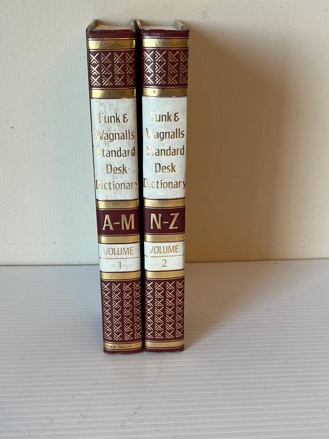 Vintage Funk and Wagnalls Desk Dictionary, Hardcover, Volumes 1 and 2 ...