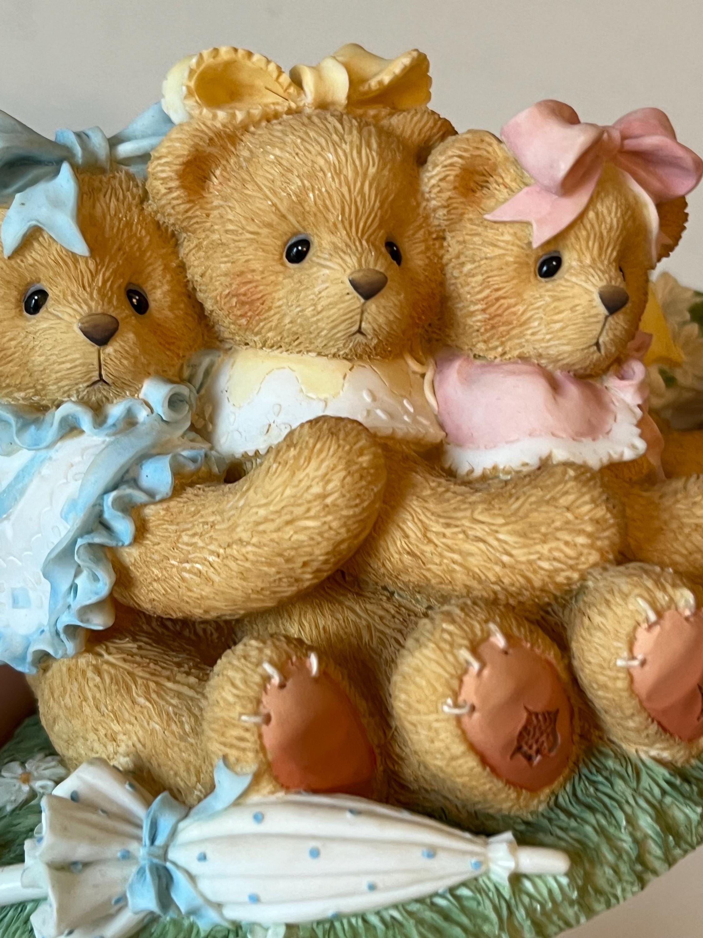 Vintage Cherished Teddies Figurine, Priscilla Hillman Bear Trio - Etsy